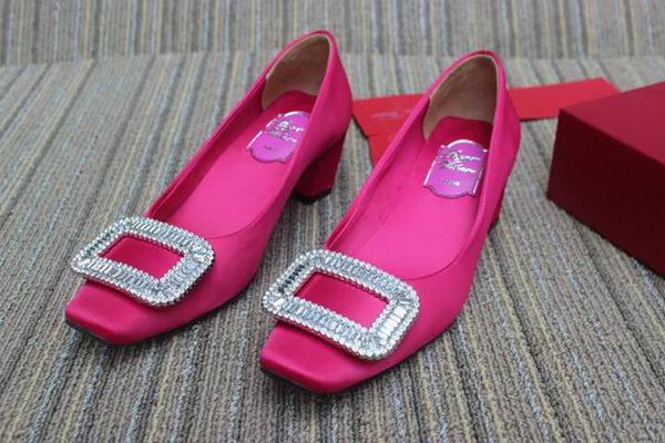 RV Shallow mouth Block heel Shoes Women--028